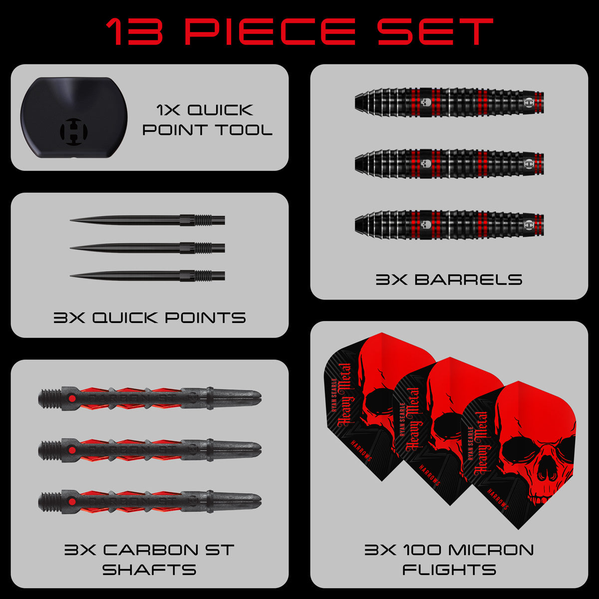 Harrows Ryan Searle Series 1 90% Tungsten QP Steel Tip Darts - view 7