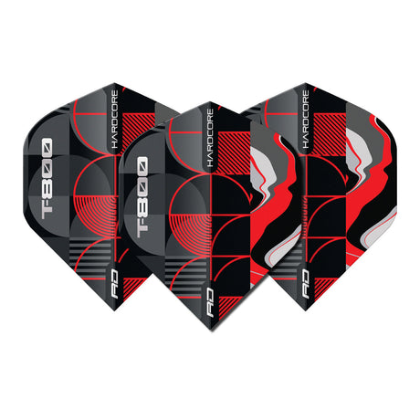 T800 Hardcore Premium No2 Dart Flights by Red Dragon - view 2