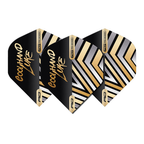Luke Humphries Gold Hardcore Premium No1 Dart Flights by Red Dragon - view 2