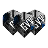 Gian van Veen Blue Hardcore Premium No2 Dart Flights by Red Dragon - view 2