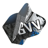 Gian van Veen Blue Hardcore Premium No2 Dart Flights by Red Dragon - view 3