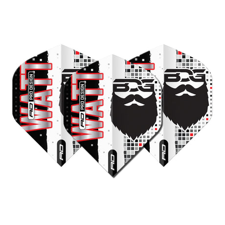 Jason Watt BDG Hardcore Premium No2 Dart Flights by Red Dragon - view 2