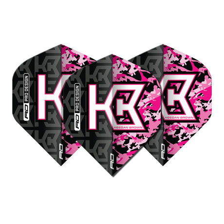 Keegan Brown Hardcore No2 Dart Flights by Red Dragon - view 2