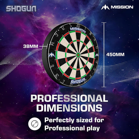 Mission Shogun Dartboard Set - Round Wire Dartboard with 2 sets of darts - view 3