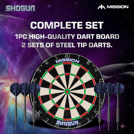 Mission Shogun Dartboard Set - Round Wire Dartboard with 2 sets of darts - view 4