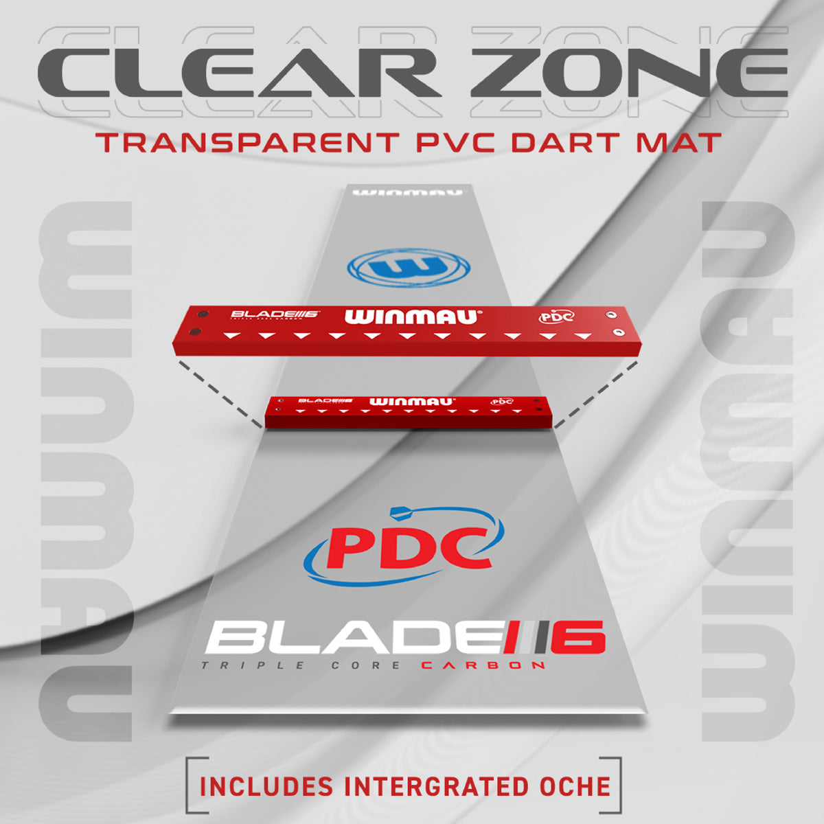 Clearzone PVC Dart Mat with Integrated Oche by Winmau - view 7