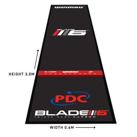 Pro Zone Precision Blade 6 Soft Feel Dart Mat & Integrated Oche by Winmau - view 3