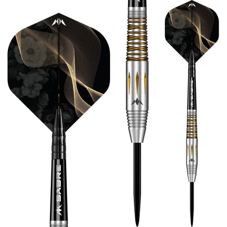 *Mission Almudena Fajardo Ayuso Darts - Steel Tip - 95% Tungsten - Gold PVD Milled Silver - view 2