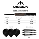 Mission Archon Darts - Steel Tip - 97.5% - Black & Bronze PVD - view 9