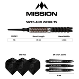 Mission Archon Darts - Soft Tip - 97.5% - Black & Bronze PVD - view 9