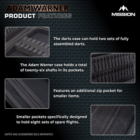 Mission Darts Players- EVA Dart Case - Adam Warner - view 4