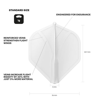Airfoil Molded Dart Flights by Shot - view 36