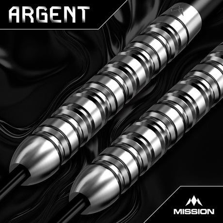 Mission Argent Darts - Steel Tip - 90% Tungsten - Silver - view 3