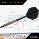 Mission Arkitekt Darts - Soft Tip - 90% Tungsten - Bronze Silica PVD - 19g - view 2
