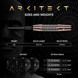 Mission Arkitekt Darts - Soft Tip - 90% Tungsten - Bronze Silica PVD - 19g - view 5