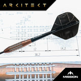 Mission Arkitekt Darts - Steel Tip - 90% Tungsten - Bronze Silica PVD - view 2