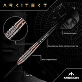 Mission Arkitekt Darts - Steel Tip - 90% Tungsten - Bronze Silica PVD - view 3