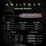 Mission Arkitekt Darts - Steel Tip - 90% Tungsten - Bronze Silica PVD - view 5