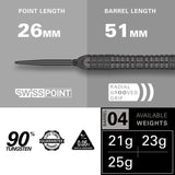 Bolide Void 04 90% Tungsten SP Steel Tip Darts by Target - The Darts Shop