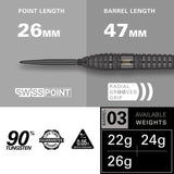 Bolide Void 03 90% Tungsten SP Steel Tip Darts by Target - The Darts Shop