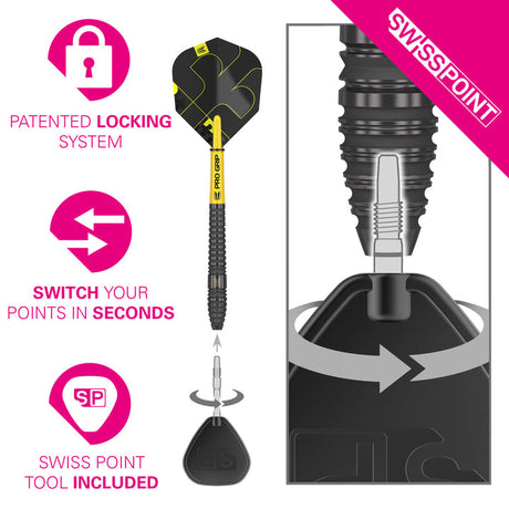Bolide Void 03 90% Tungsten SP Steel Tip Darts by Target - The Darts Shop