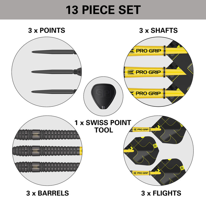 Bolide Void 03 90% Tungsten SP Steel Tip Darts by Target - The Darts Shop