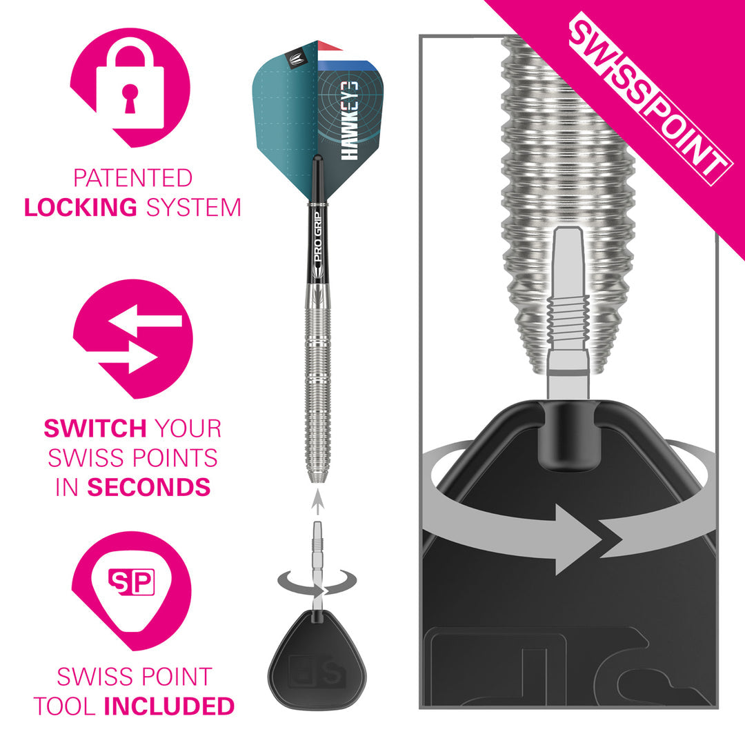 Kevin Doets 90% Tungsten SP Steel Tip Darts by Target - 23 Gram - The Darts Shop