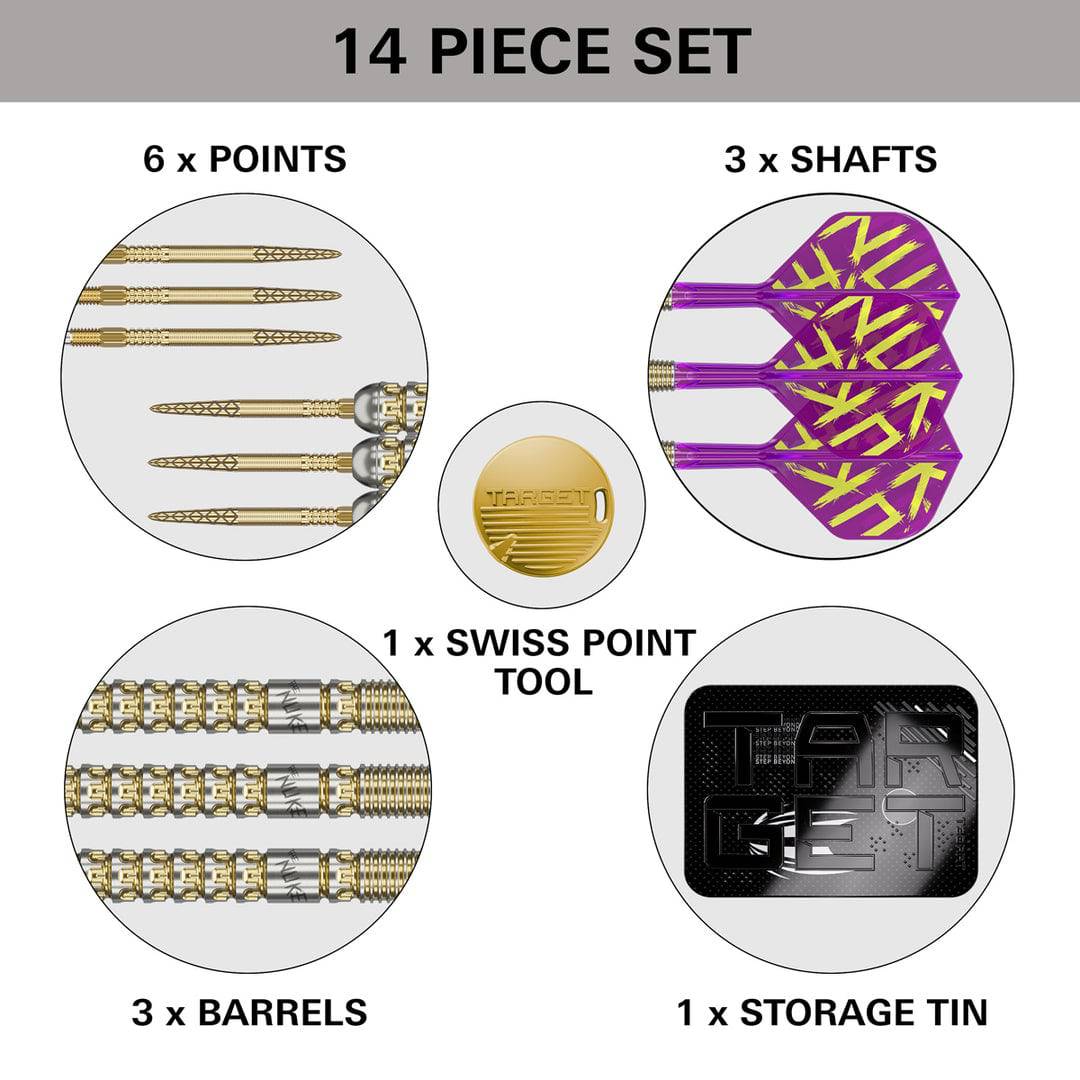 Luke Littler G1 Prodigy 90% Tungsten SP Steel Tip Darts by Target - The Darts Shop