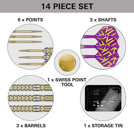 Luke Littler G1 Prodigy 90% Tungsten SP Steel Tip Darts by Target - The Darts Shop