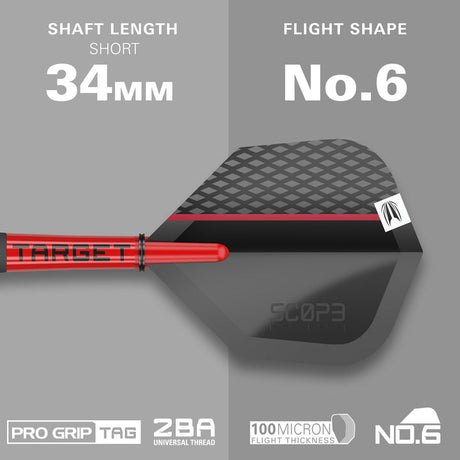 Scope 03 90% Tungsten SP Steel Tip Darts by Target - The Darts Shop