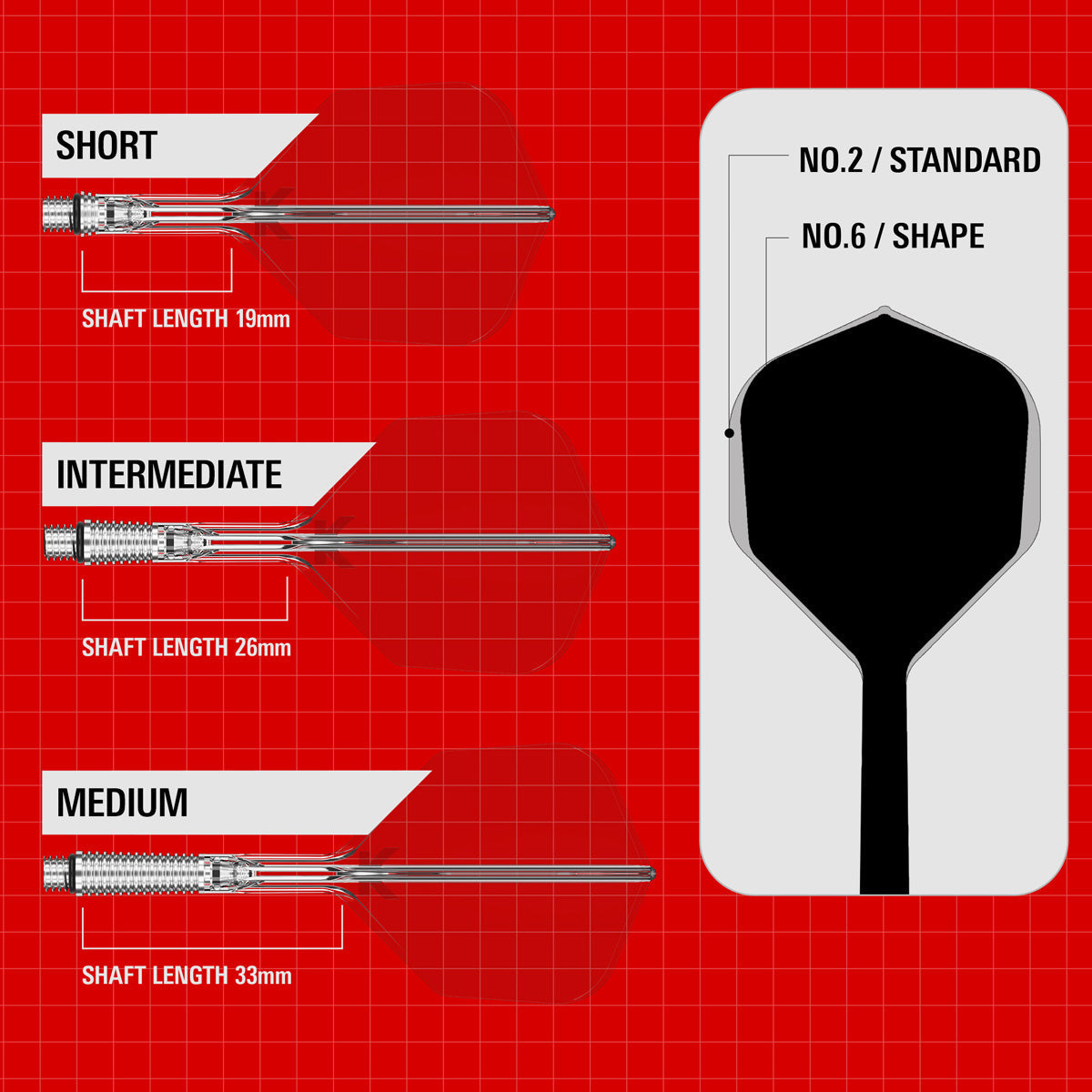 Target K-Shift Clear No6 Integrated Flights & Shafts - view 5