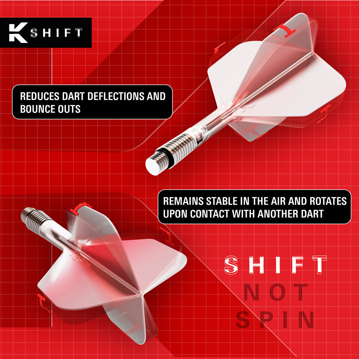 Target K-Shift Black No2 Integrated Flights & Shafts - view 2