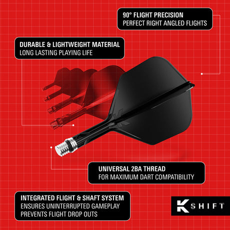 Target K-Shift Black No6 Integrated Flights & Shafts - view 4