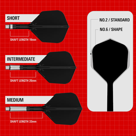 Target K-Shift Black No6 Integrated Flights & Shafts - view 5