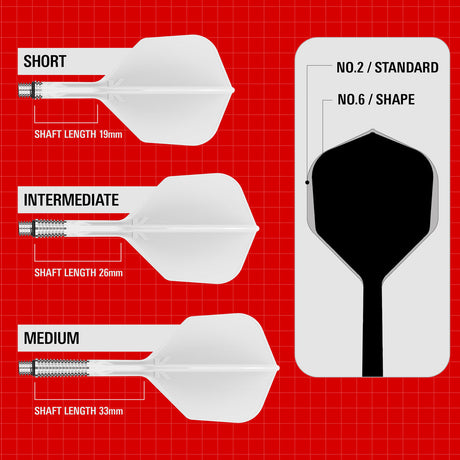Target K-Shift White No6 Integrated Flights & Shafts - view 2