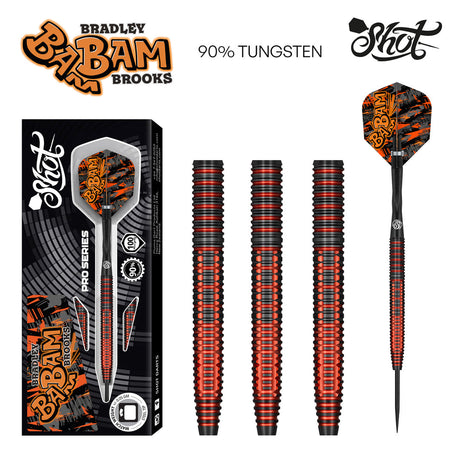 Bradley Brooks 90% Tungsten Steel Tip Darts by Shot - The Darts Shop