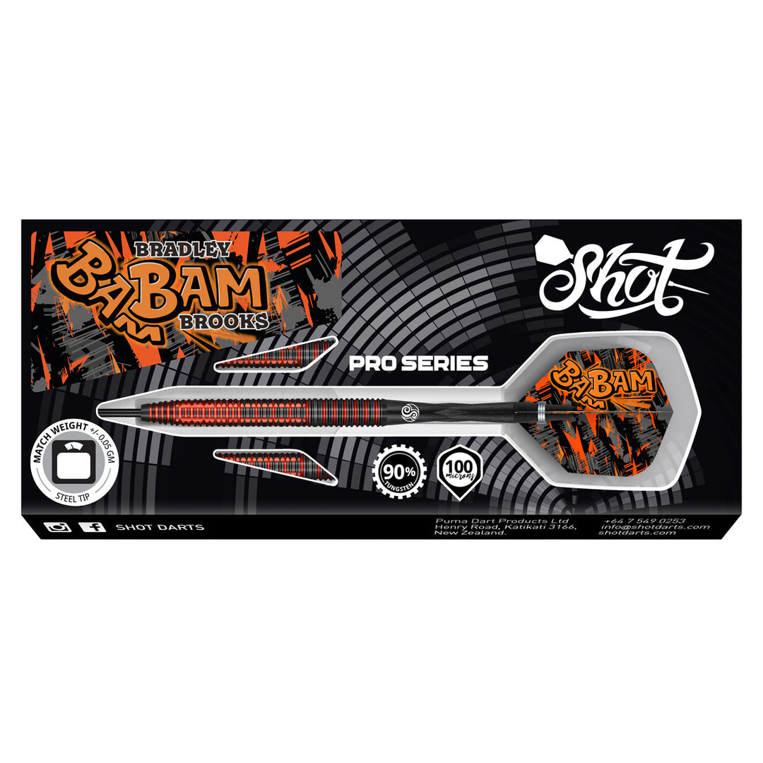 Bradley Brooks 90% Tungsten Steel Tip Darts by Shot – The Darts Shop