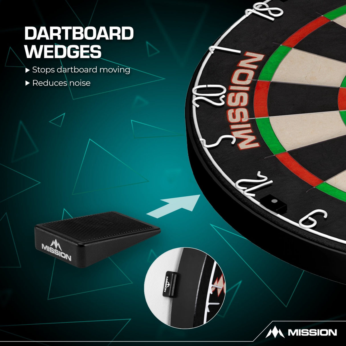 Mission Dartboard Wedges - Board Packer - Pack 8 - Black - view 6
