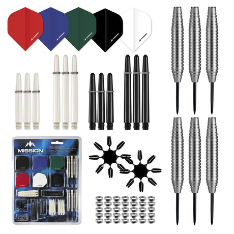 Mission Darts Accessory Kit - 90 Piece - Flights, Shafts - Steel Tip - view 2