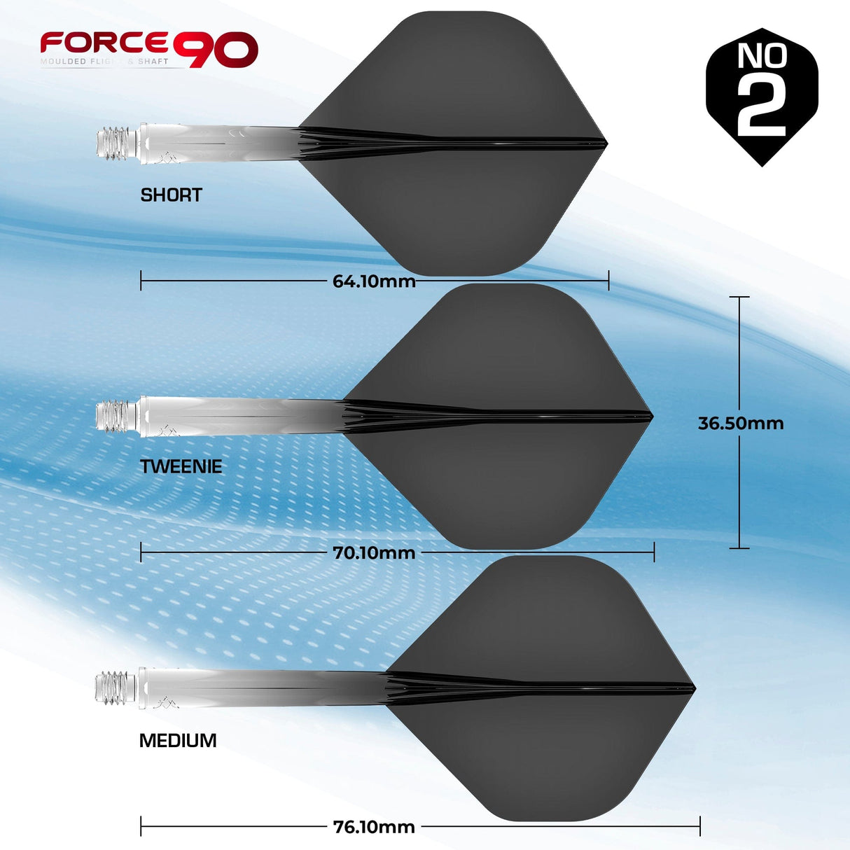 Mission Force 90 - New Moulded Flight & Shaft System - Standard No2 - Gradient - view 14