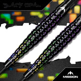 Mission Black Opal Darts - Steel Tip - 95% Tungsten - Black & Coral PVD - view 3