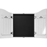 Mission Dartboard Cabinet - Deluxe Quality - Plain White - view 2
