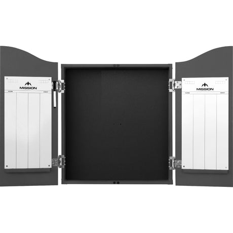 Mission Dartboard Cabinet - Deluxe Quality - Plain Grey - view 3