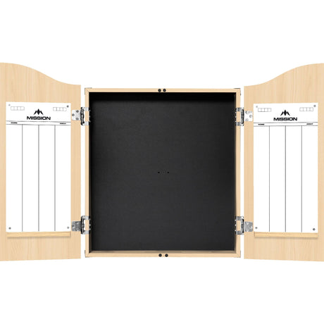 Mission Dartboard Cabinet - Deluxe Quality - Plain Light Oak - view 3