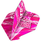 Mission Solo Dart Flights - 100 Micron - Standard No6 - Cam Crabtree - Pink - view 3