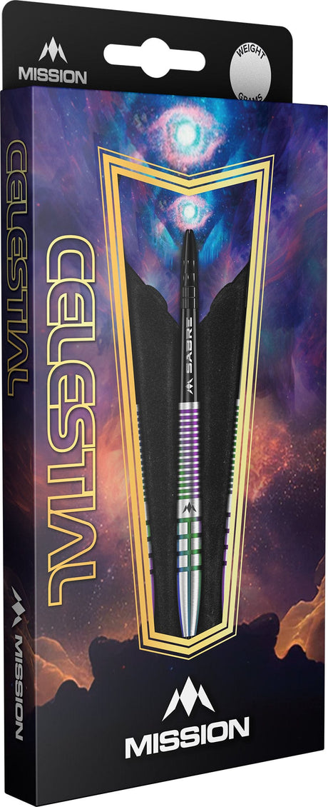 Mission Celestial Darts - Steel Tip - 95% Tungsten - Coral PVD - view 3