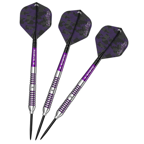 Mission Joe Croft Darts - Steel Tip - 95% Tungsten - Silver & Purple Electro - view 5