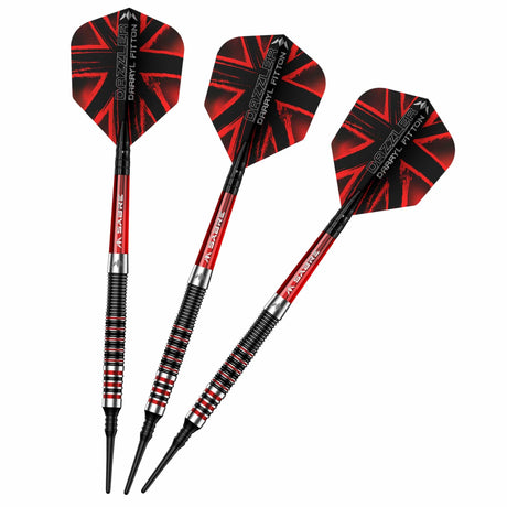 Mission Darryl Fitton Darts - Soft Tip - Electro Black & Red - The Dazzler - 18g - view 5