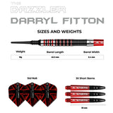 Mission Darryl Fitton Darts - Soft Tip - Electro Black & Red - The Dazzler - 18g - view 3