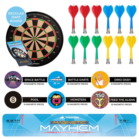 *Mission Magnetic Mayhem - Fun Darts Game - 7 Games in One - with 12 Magnetic Darts - view 6